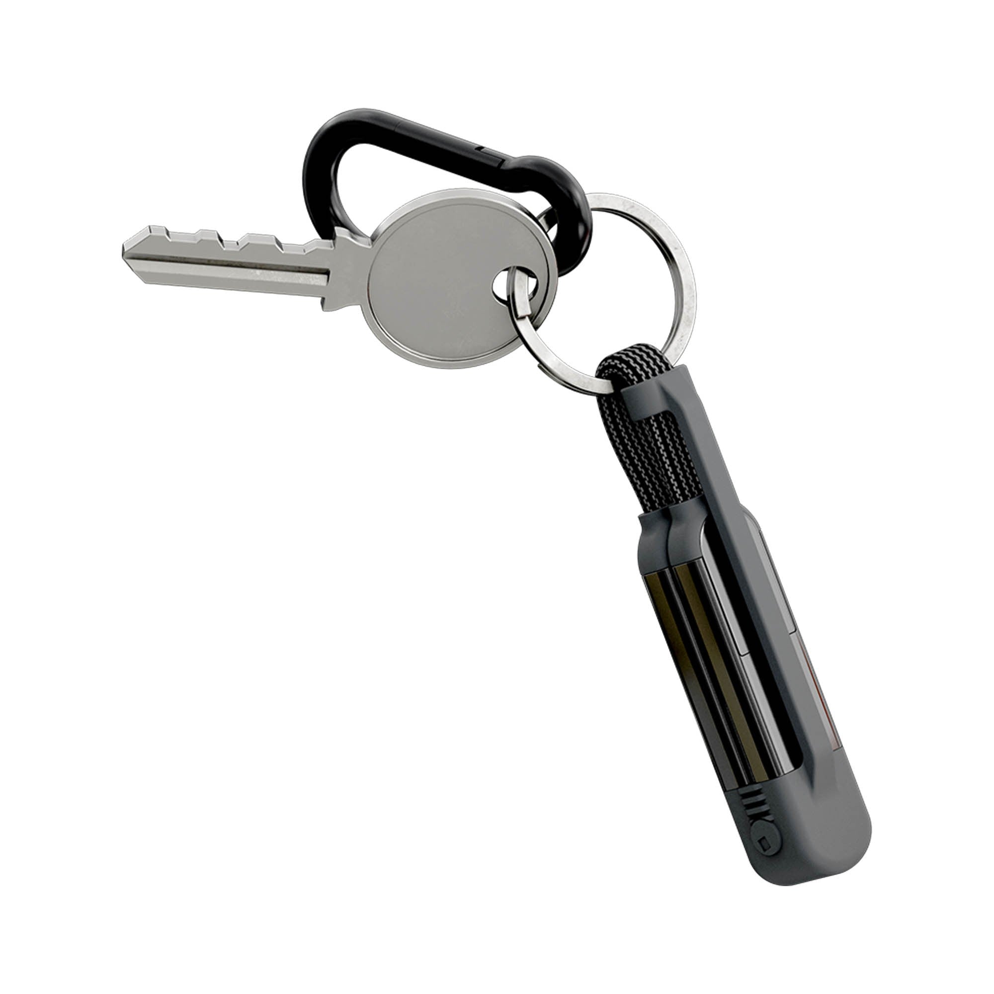 Rolling Square inCharge XS-240W 4in1 Ultra Fast Charging Keyring Cable - Grey - 15-16103