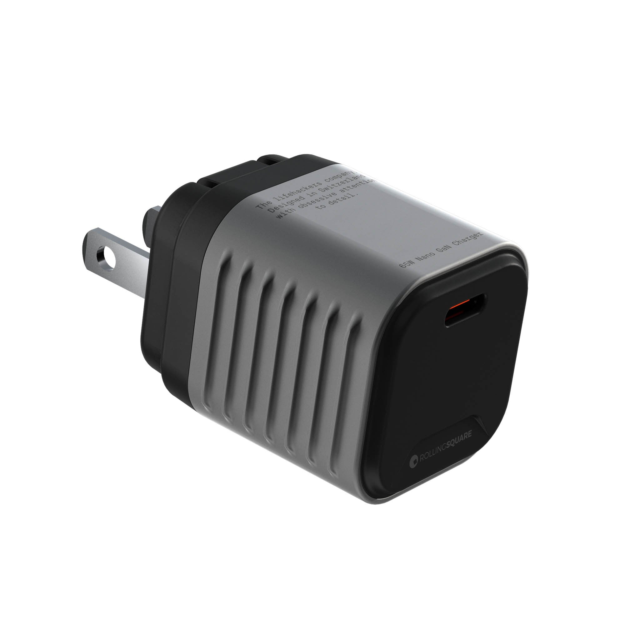 Rolling Square Supertiny 65W USB-C Wall Charger - Black - 15-16104