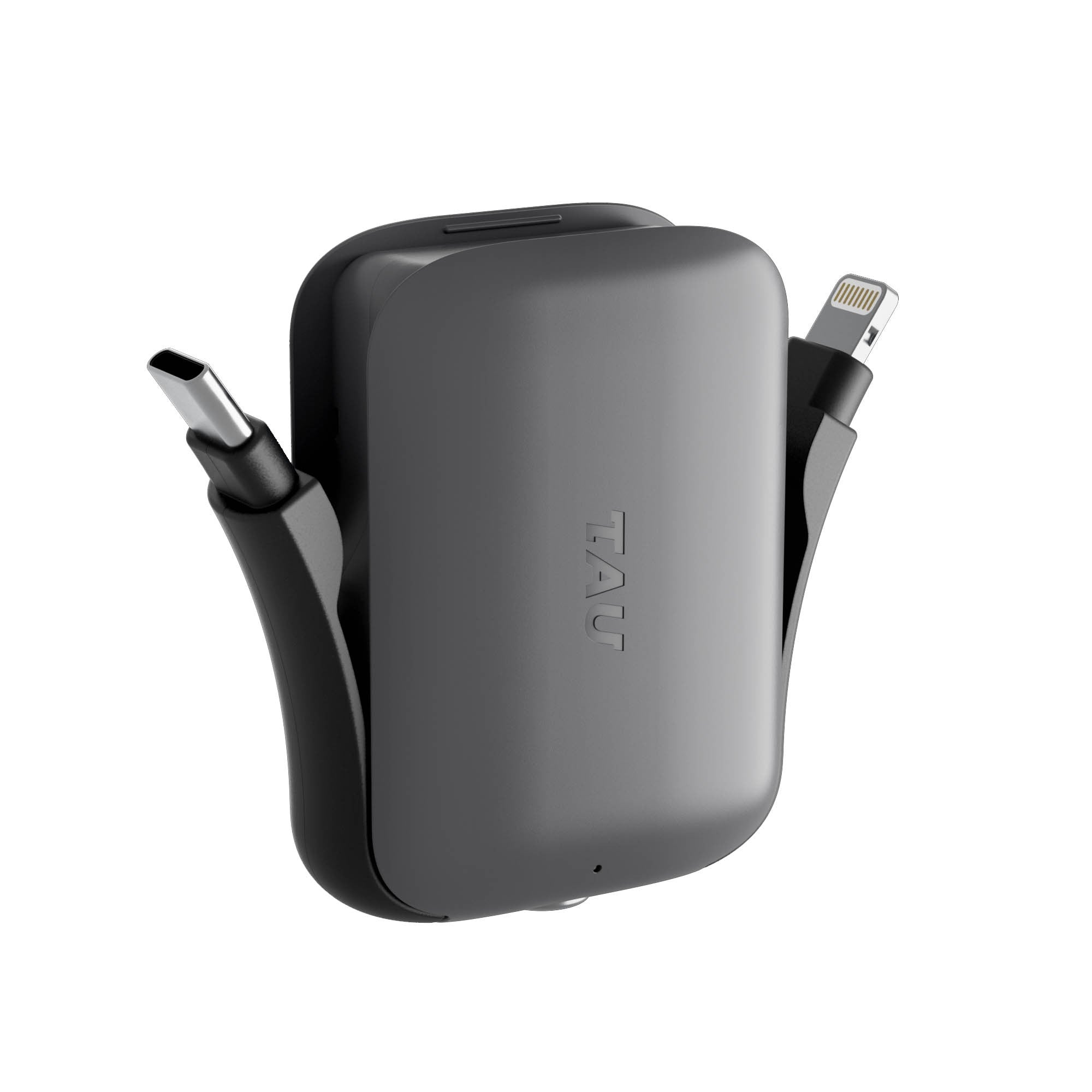 Rolling Square 2,000 mAh TAU 2 Emergency Keyring Power Bank - Black - 15-16105