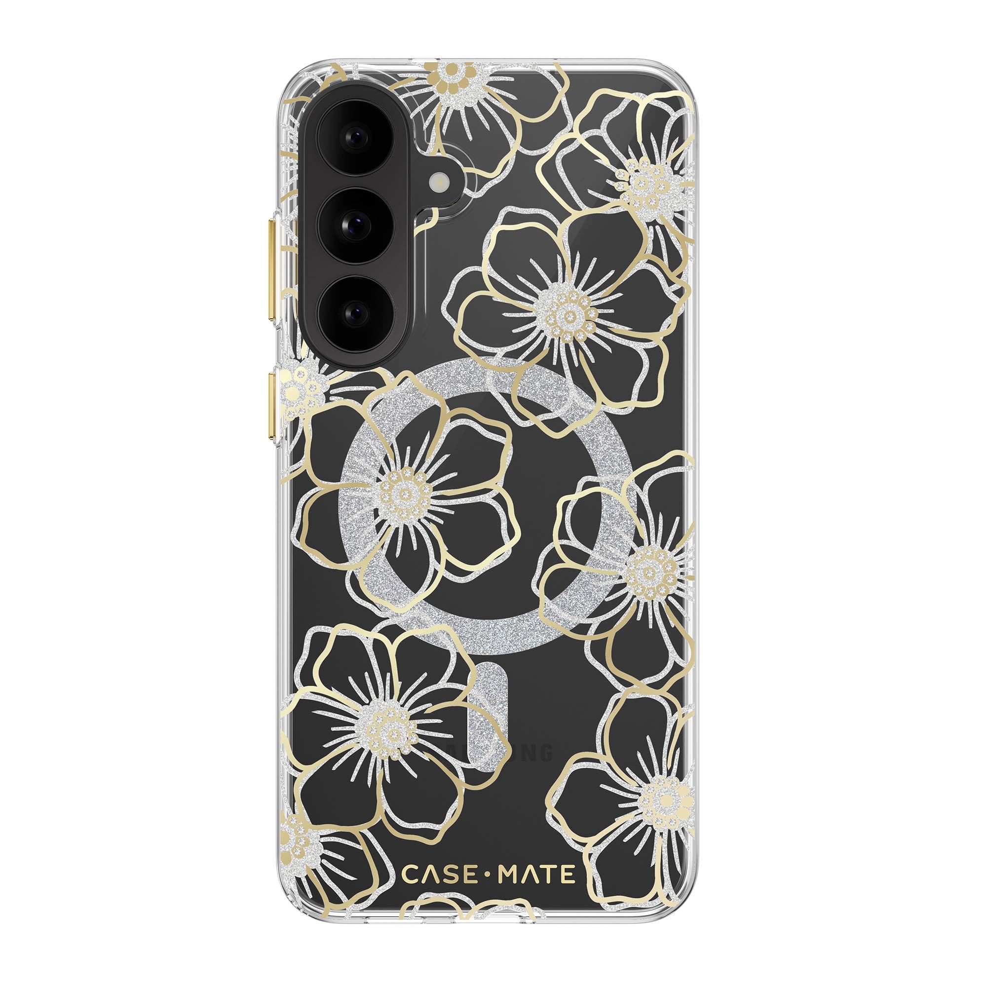 Samsung Galaxy S26 FE Case-Mate Floral Gems w/Magnet Case - Gold - 15-16309