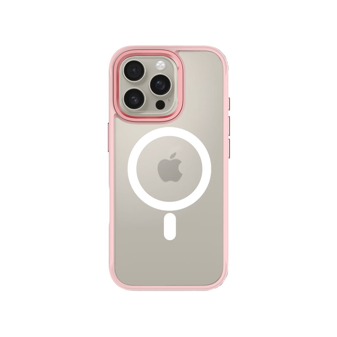 iPhone 16 Pro Swappable Custom Case Magsafe (Pink Frame)