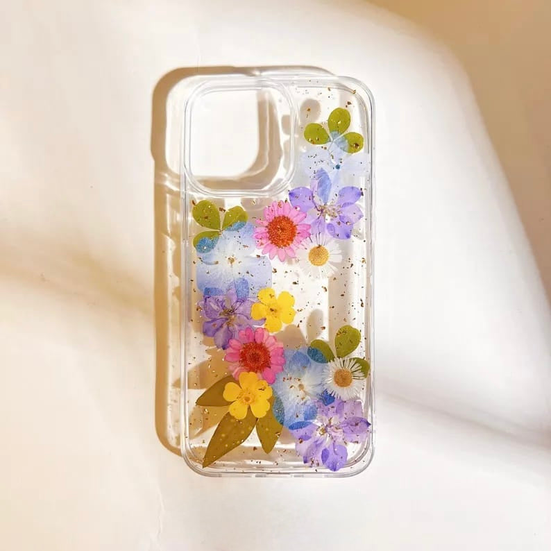iPhone Dried Flowers Clear Case
