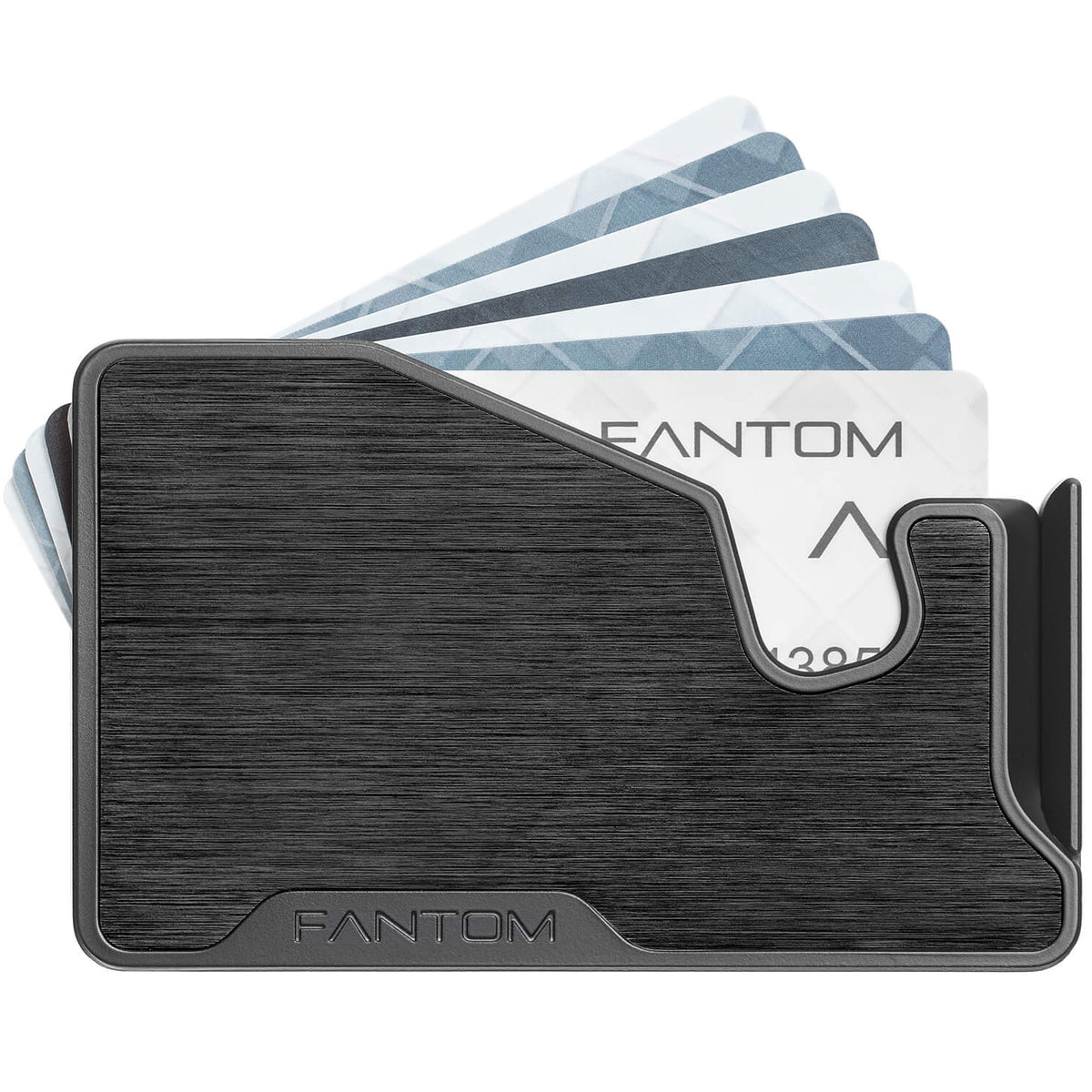 FANTOM M - Aluminum Black Extra Slim Magsafe Wallet (4-7) Cards