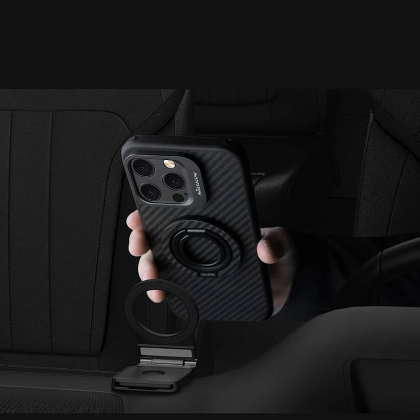 Nillkin FiberSnap Triple Ring Kevlar Magnetic Phone Grip & Stand