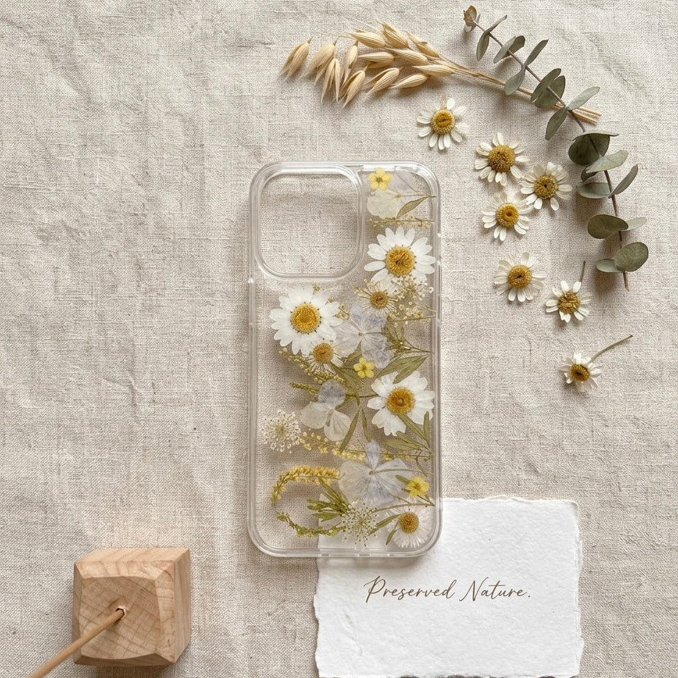 iPhone Dried Flowers Clear Case