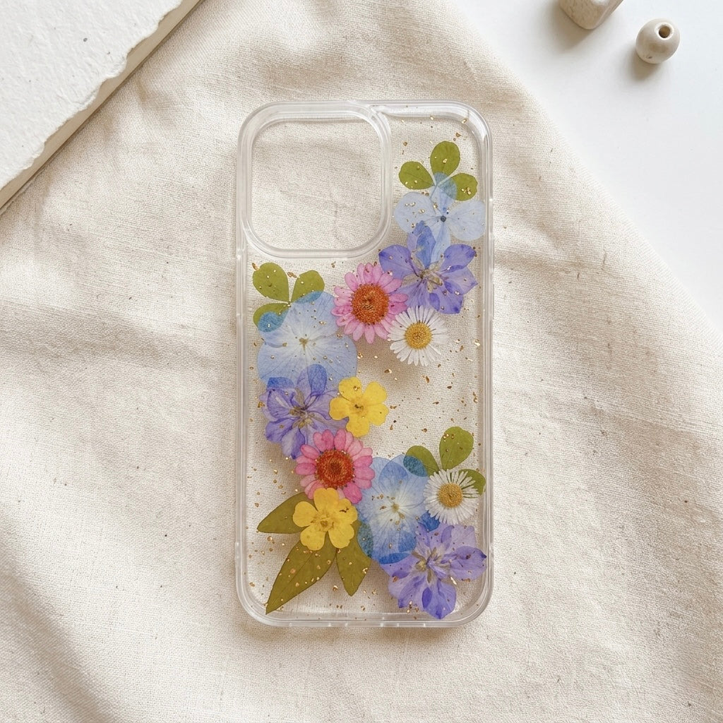 iPhone Dried Flowers Clear Case