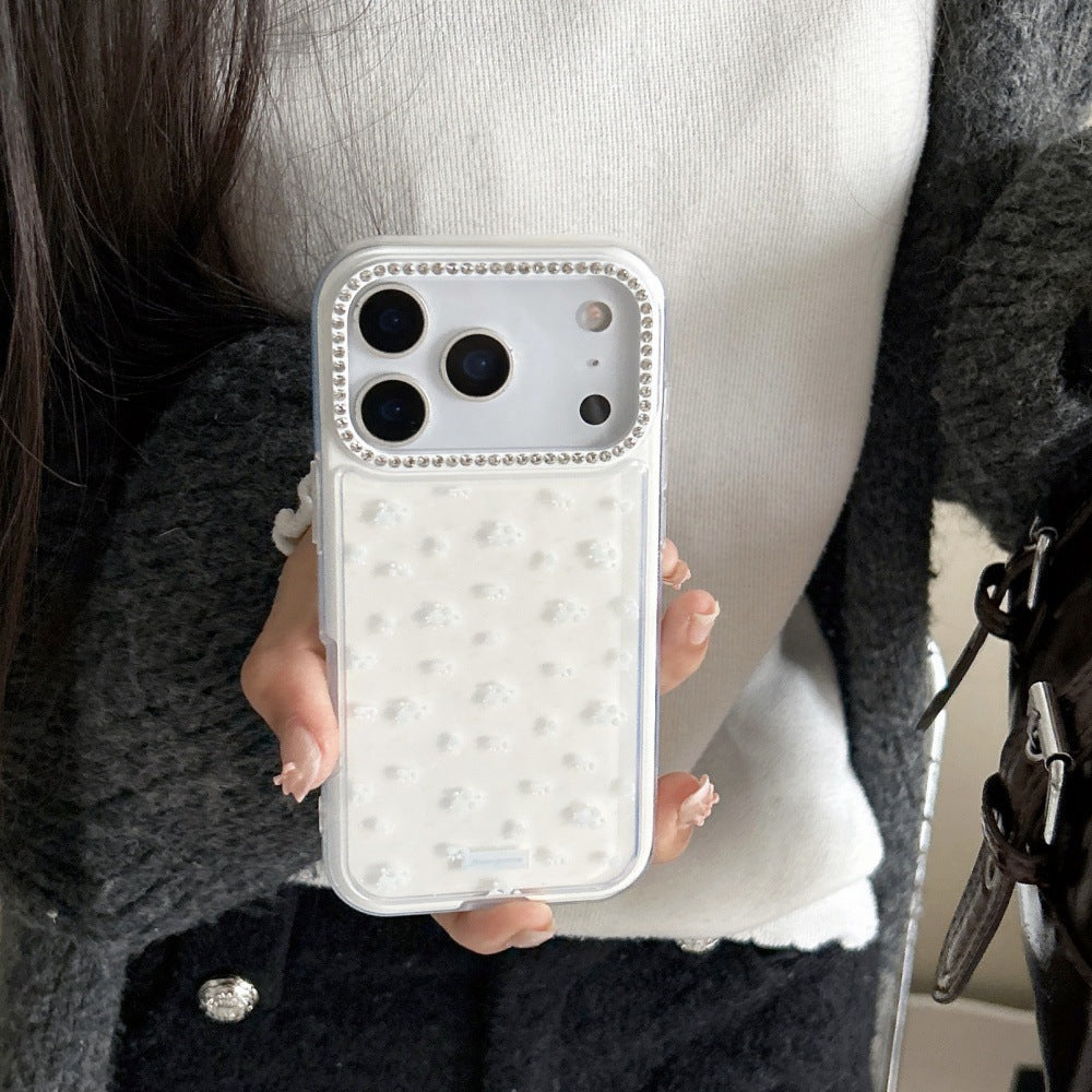 Floral Case with Sparkle Camera Frame