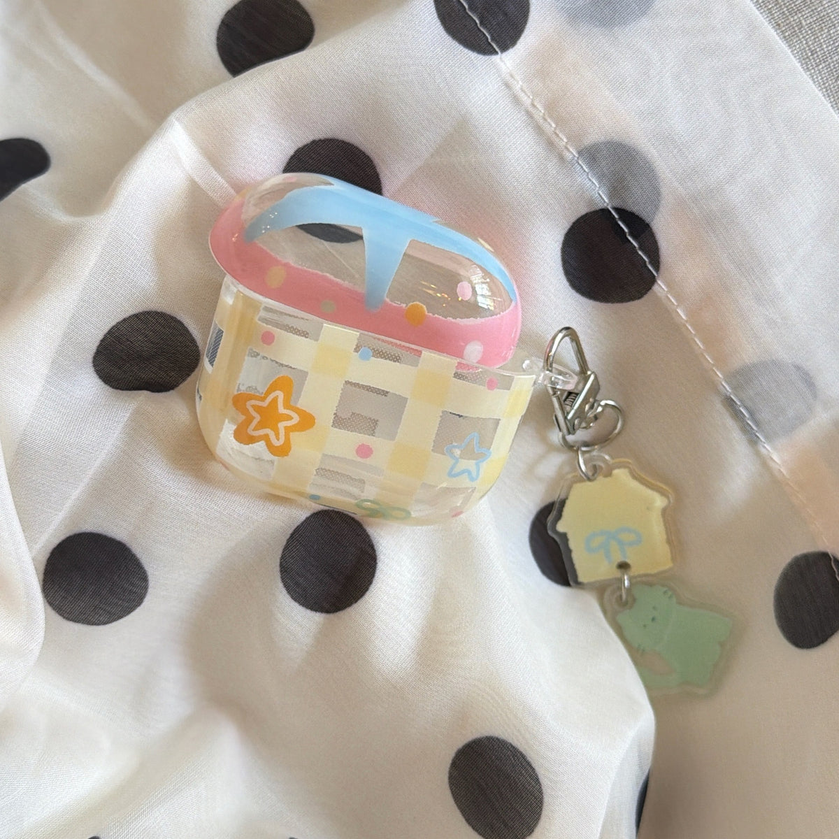 AirPods Korean Style Case with House and Cat Charm