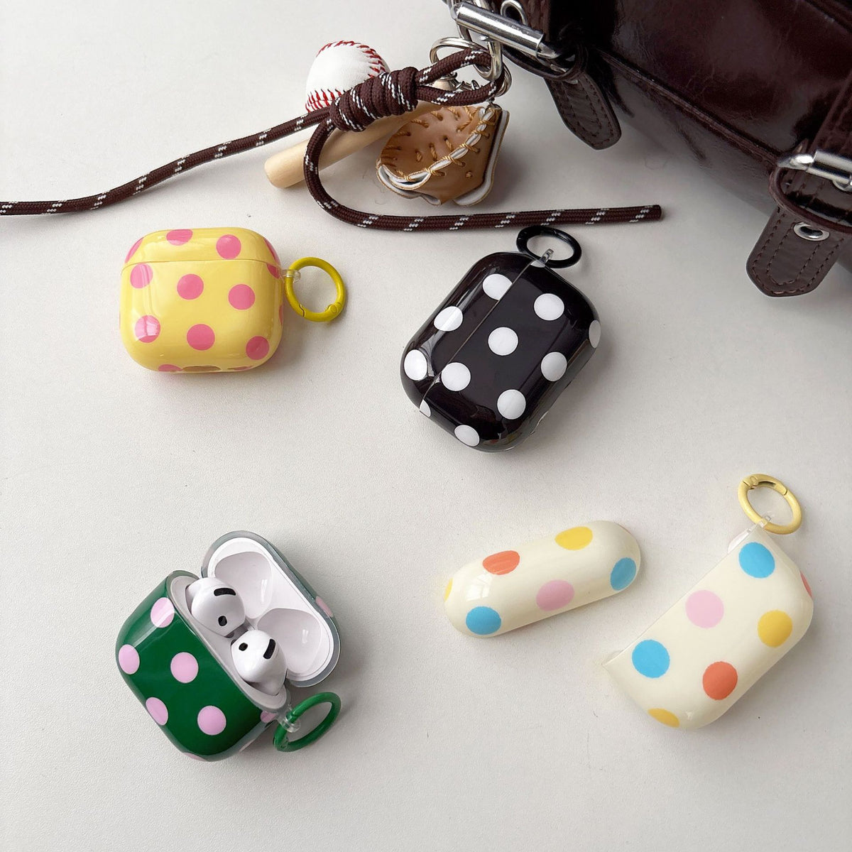 AirPods Colorful Polka Dot Case