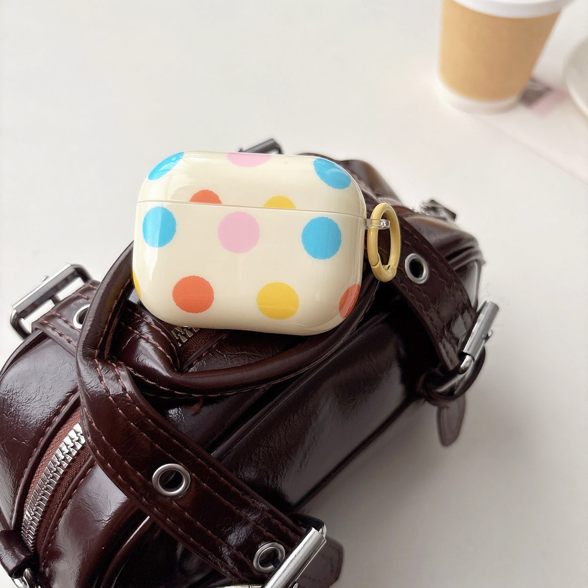 AirPods Colorful Polka Dot Case