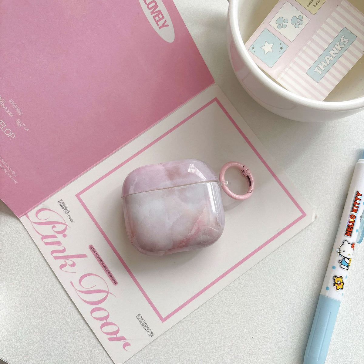 AirPods Colorful Marble Pattern Case