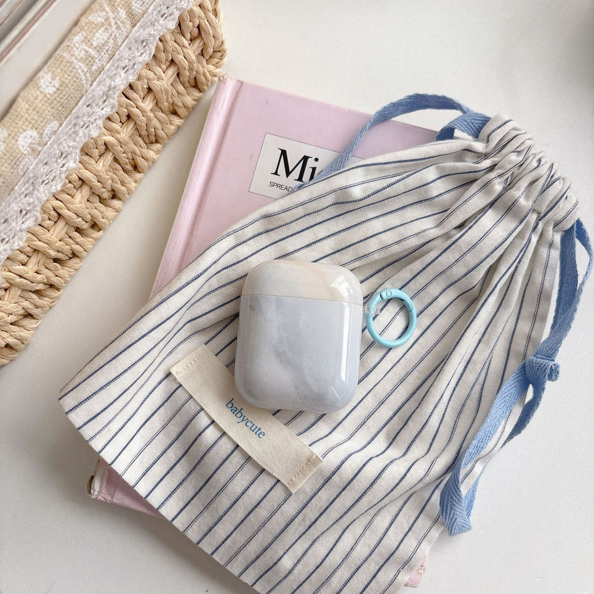 AirPods Colorful Marble Pattern Case