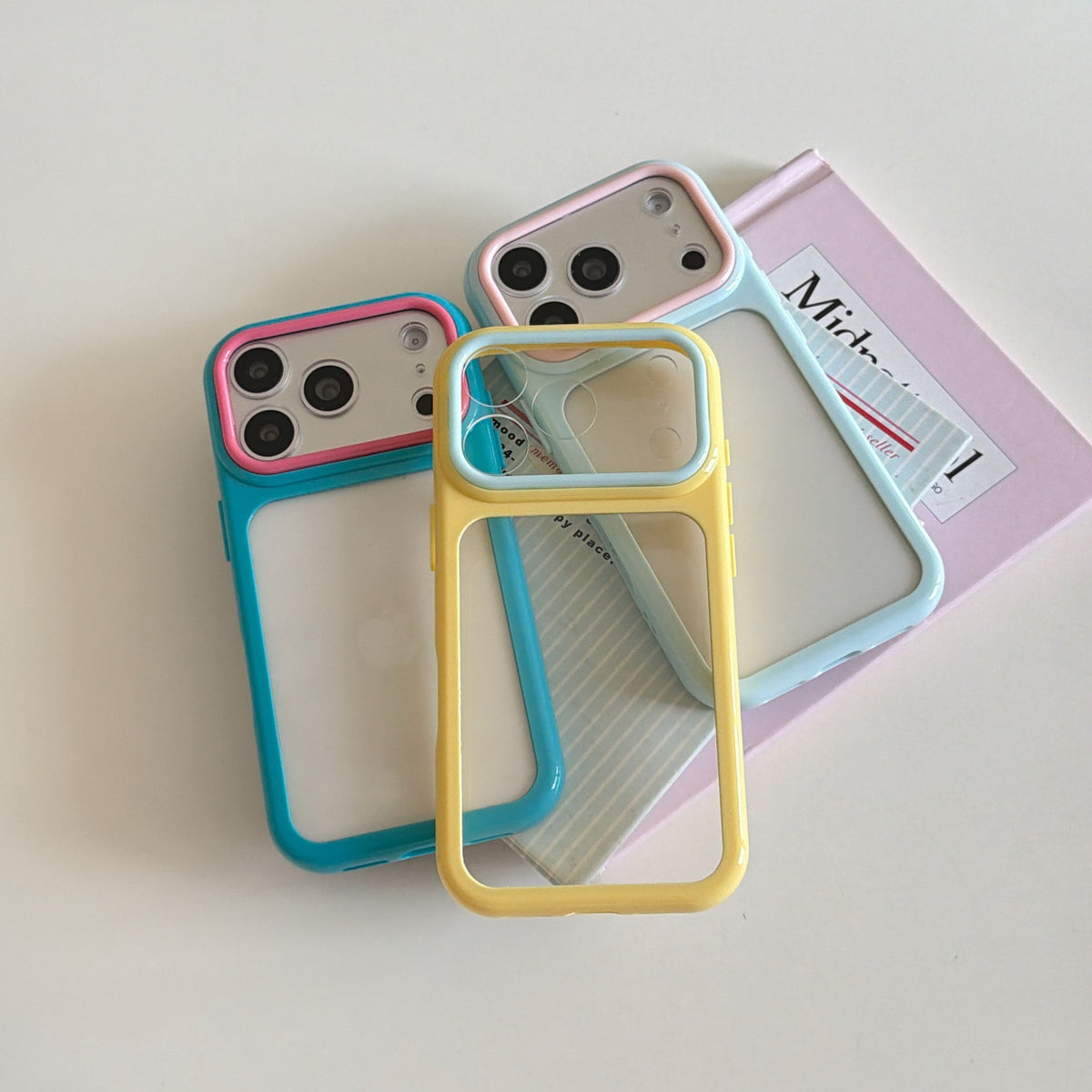 iPhone Dopamine Color Blocking Transparent Case