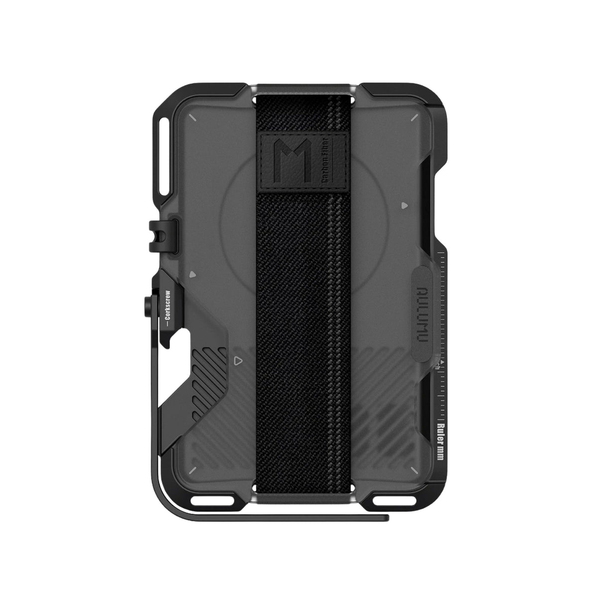 AULUMU Magnetic Metal Wallet Frosted Cover Translucent Gray