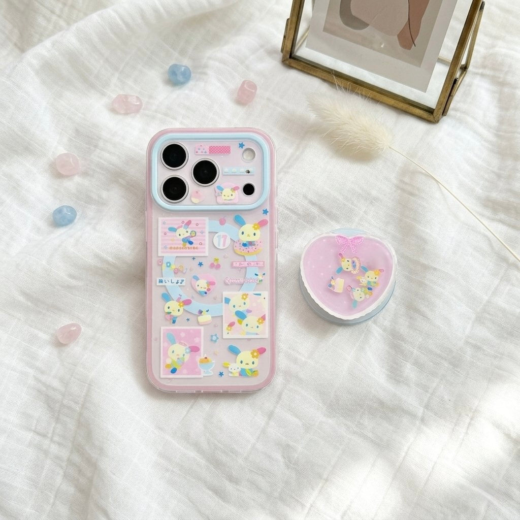 iPhone Pink Usahana Magsafe Case with Popgrip