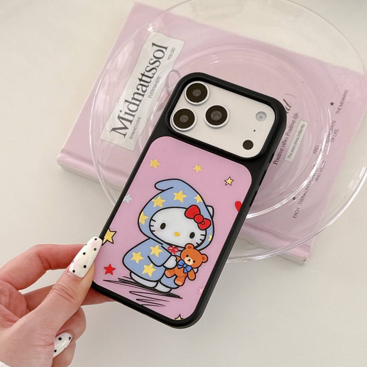 iPhone Pajama Kitty Black Edges Case