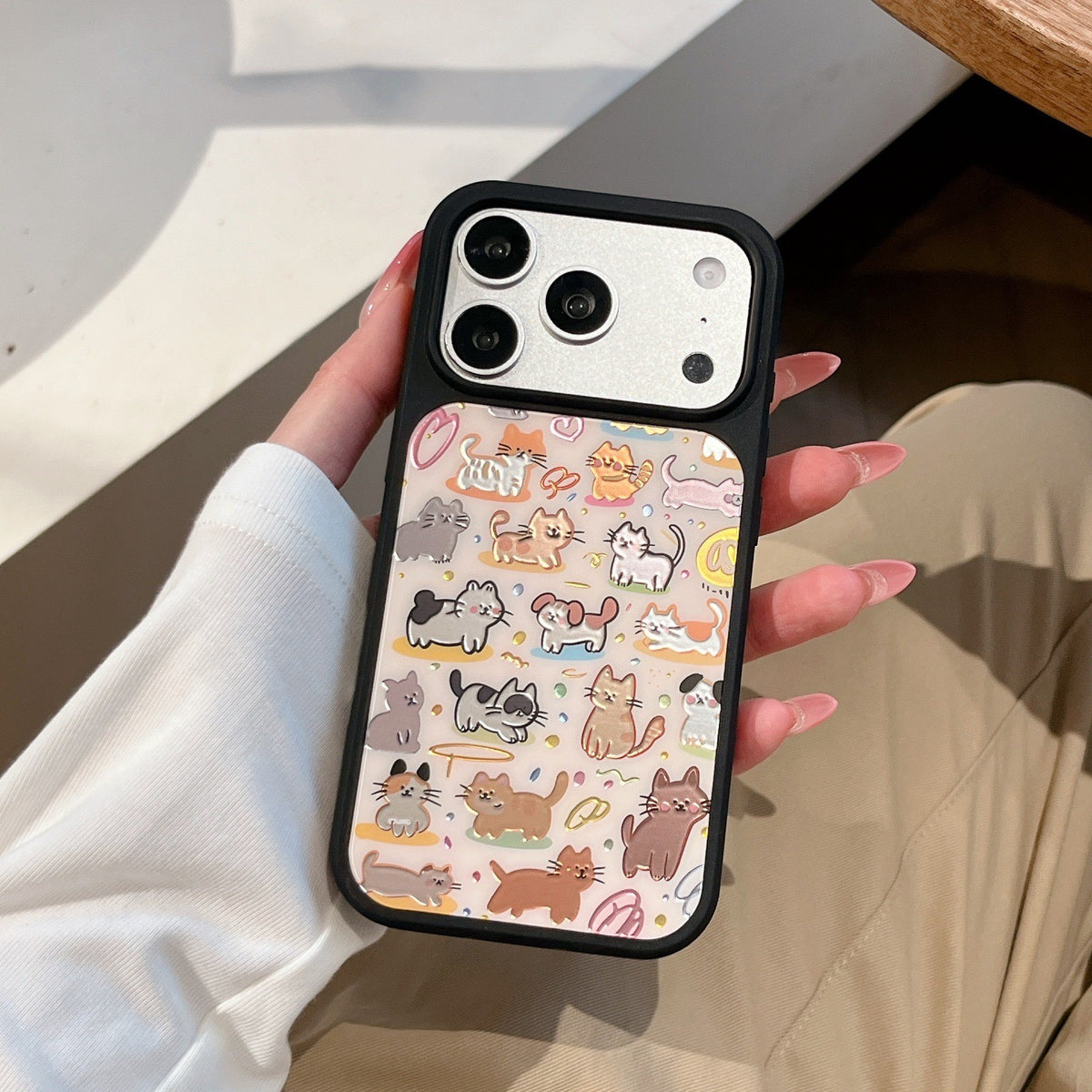 iPhone Cat Party Black Edges Case