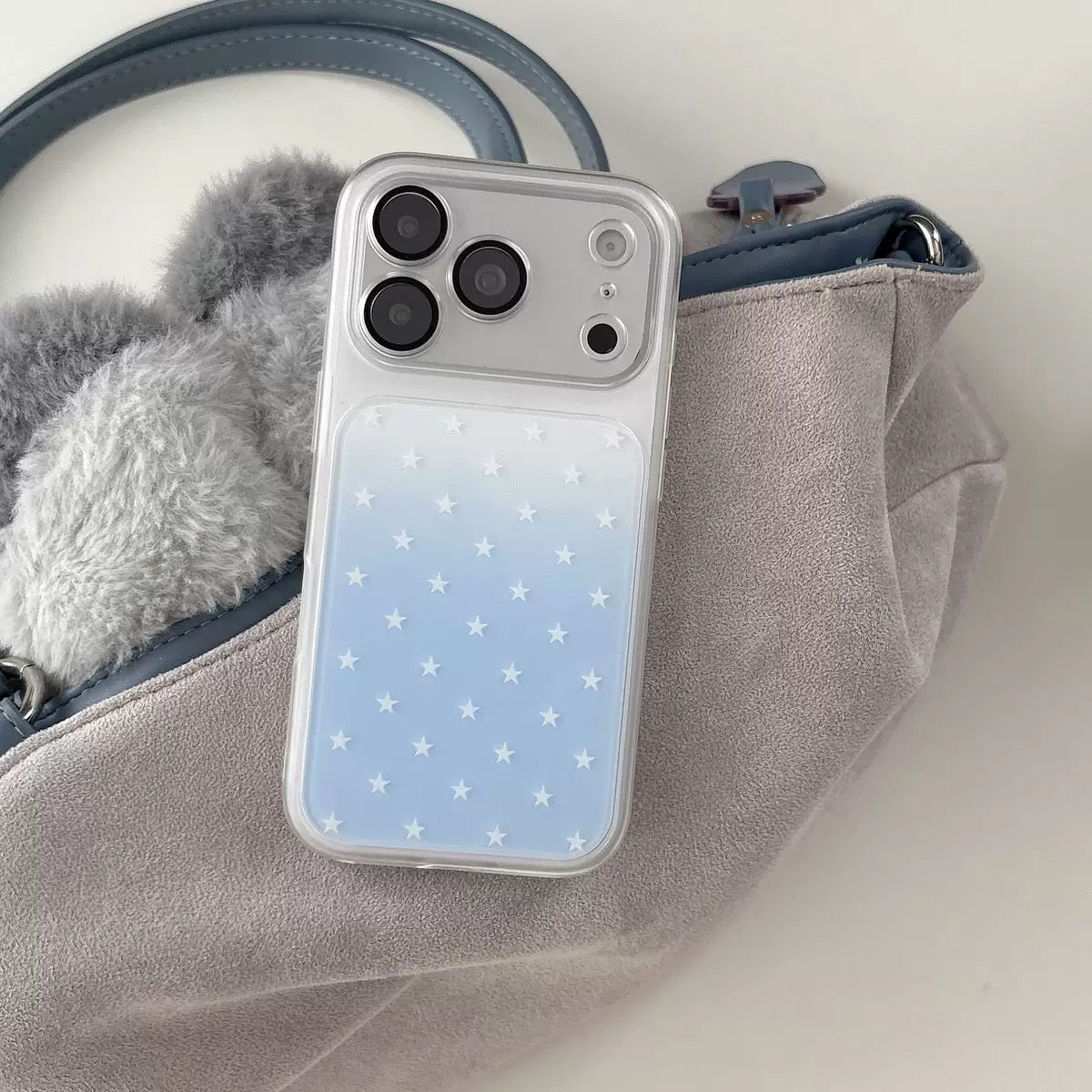 iPhone Gradient Blue White Star Case