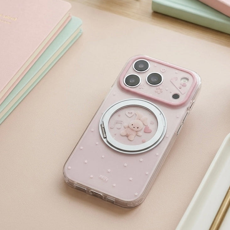 iPhone Pink Miffy Case with Ring