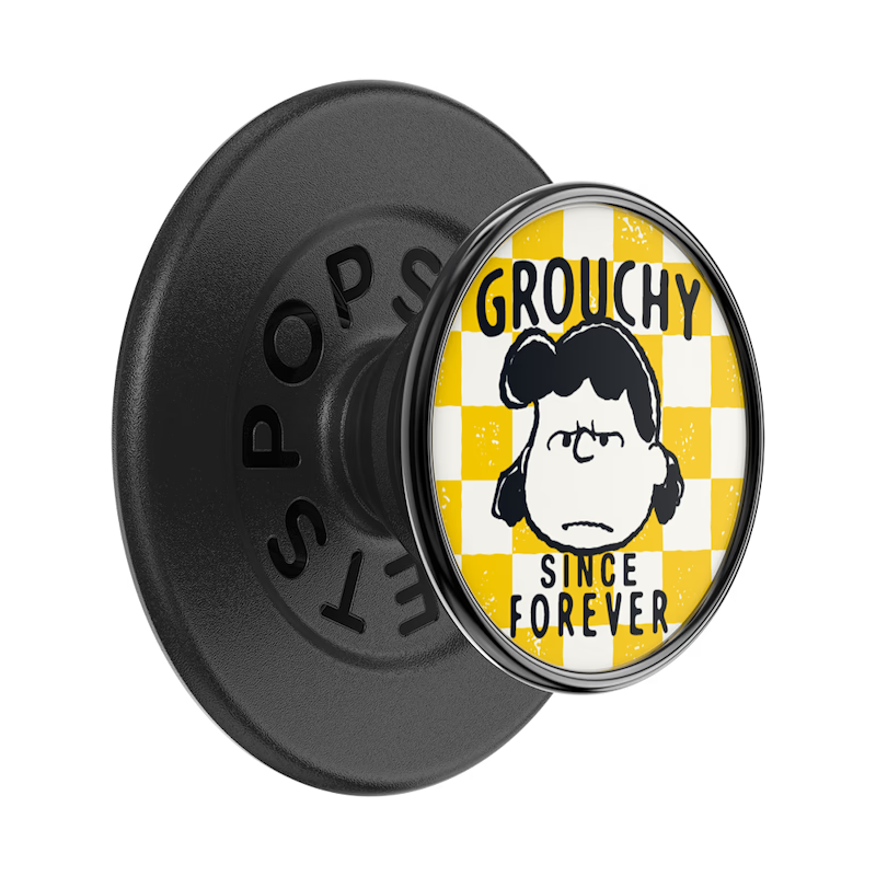 PopSockets PopGrip for MagSafe Round with Adapter Ring Enamel Grouchy Lucy