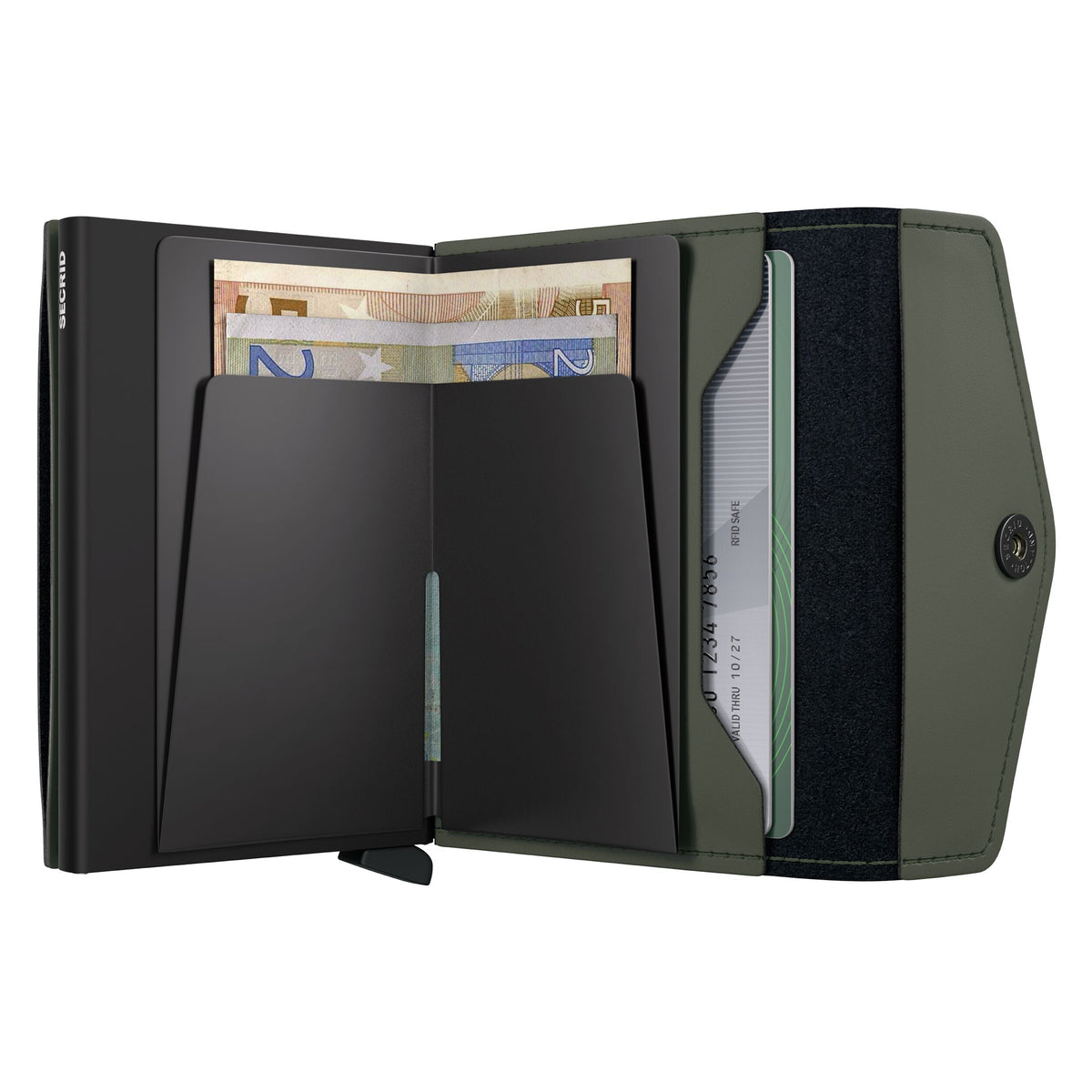 Secrid Envelope Wallet Matte Green-Black
