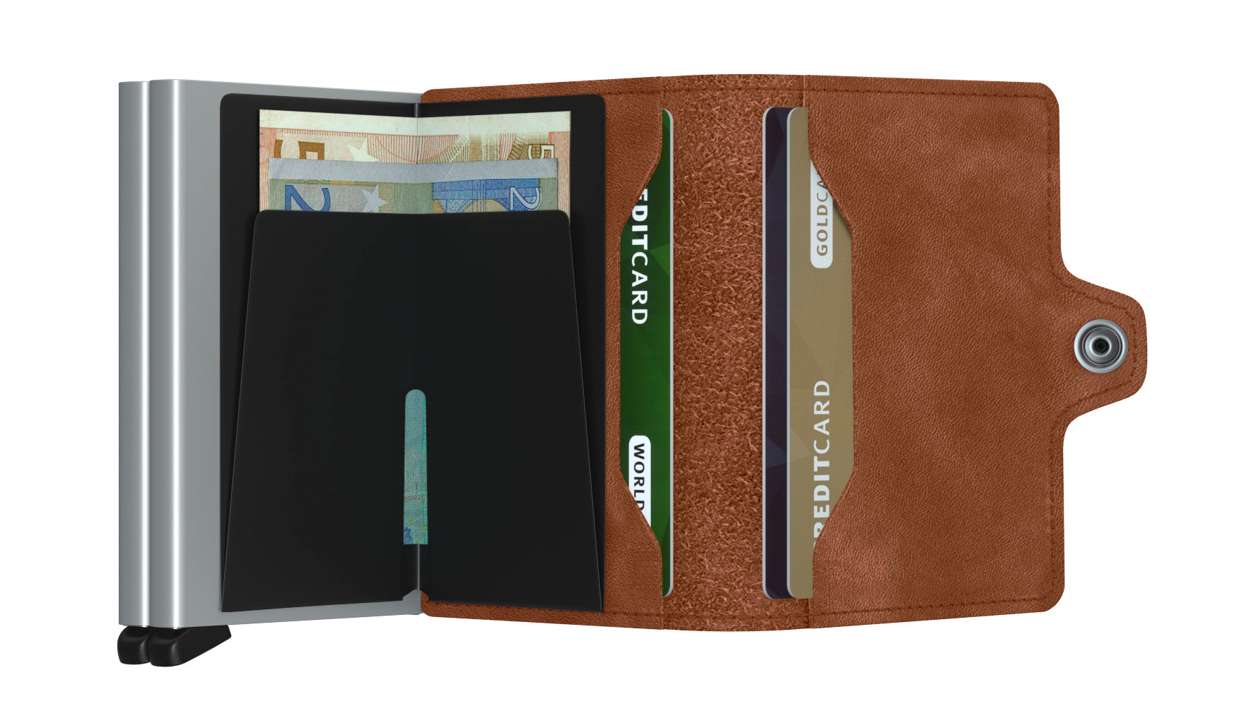 Secrid Twinwallet Vintage Cognac Silver