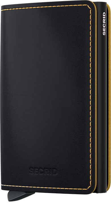 Secrid Slimwallet Matte Black & Ochre