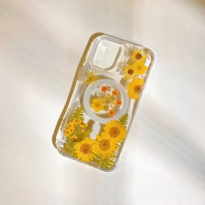 iPhone Dried Flowers Clear Case