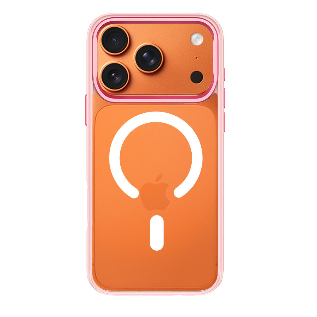 iPhone 17 Pro Swappable Custom Case Magsafe (Pink Frame)
