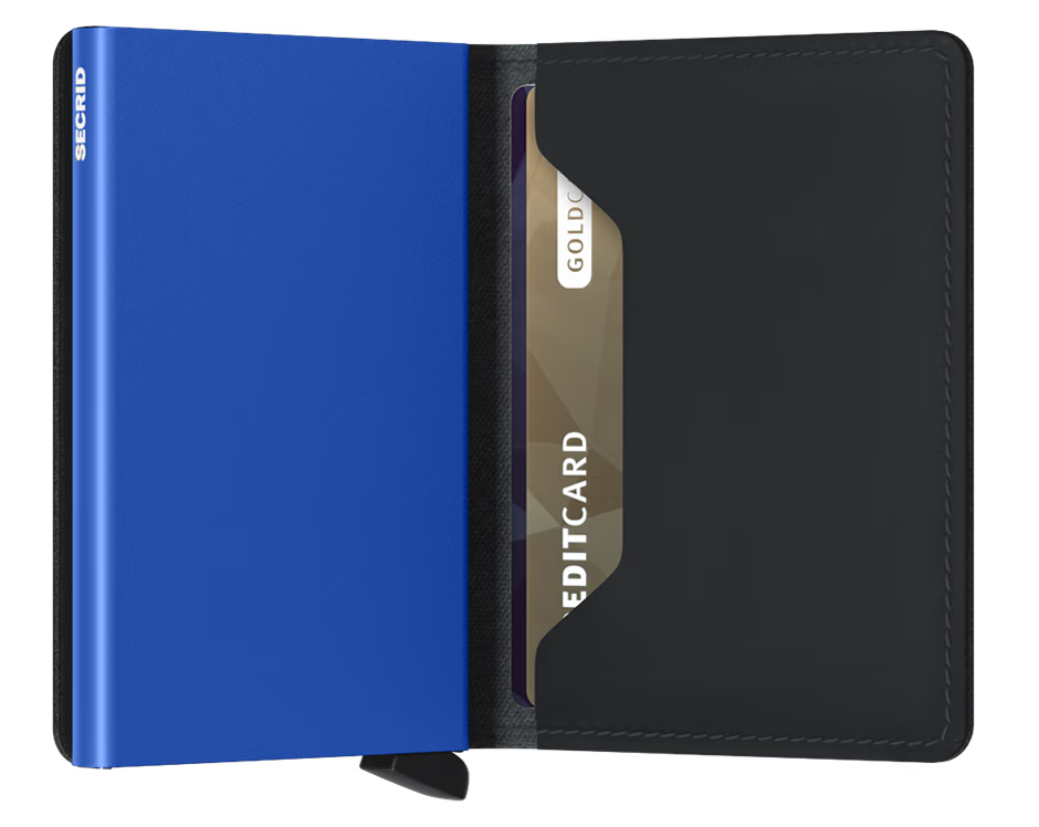 Secrid Slimwallet Matte Black & Blue