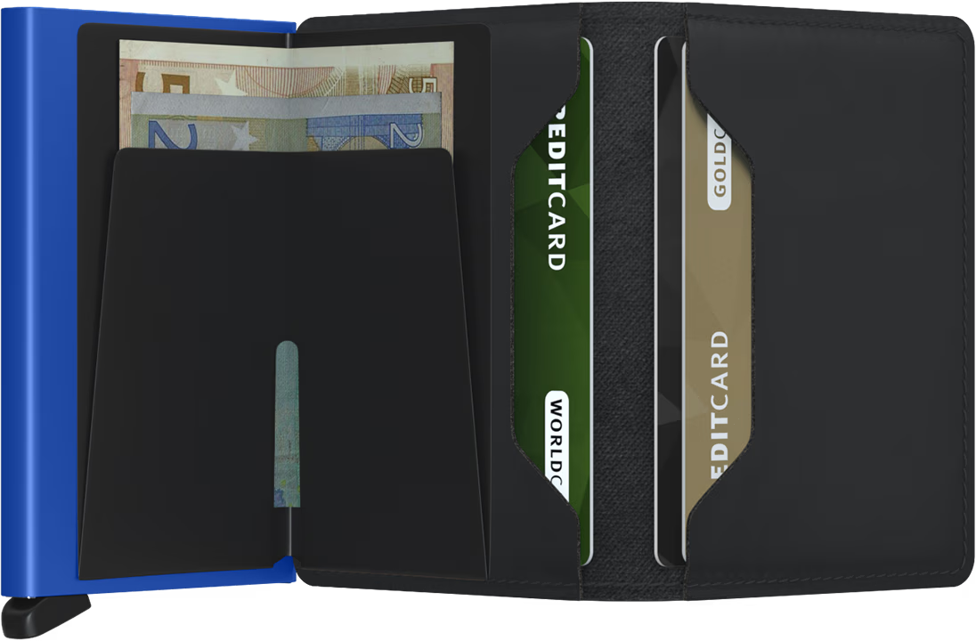 Secrid Slimwallet Matte Black & Blue