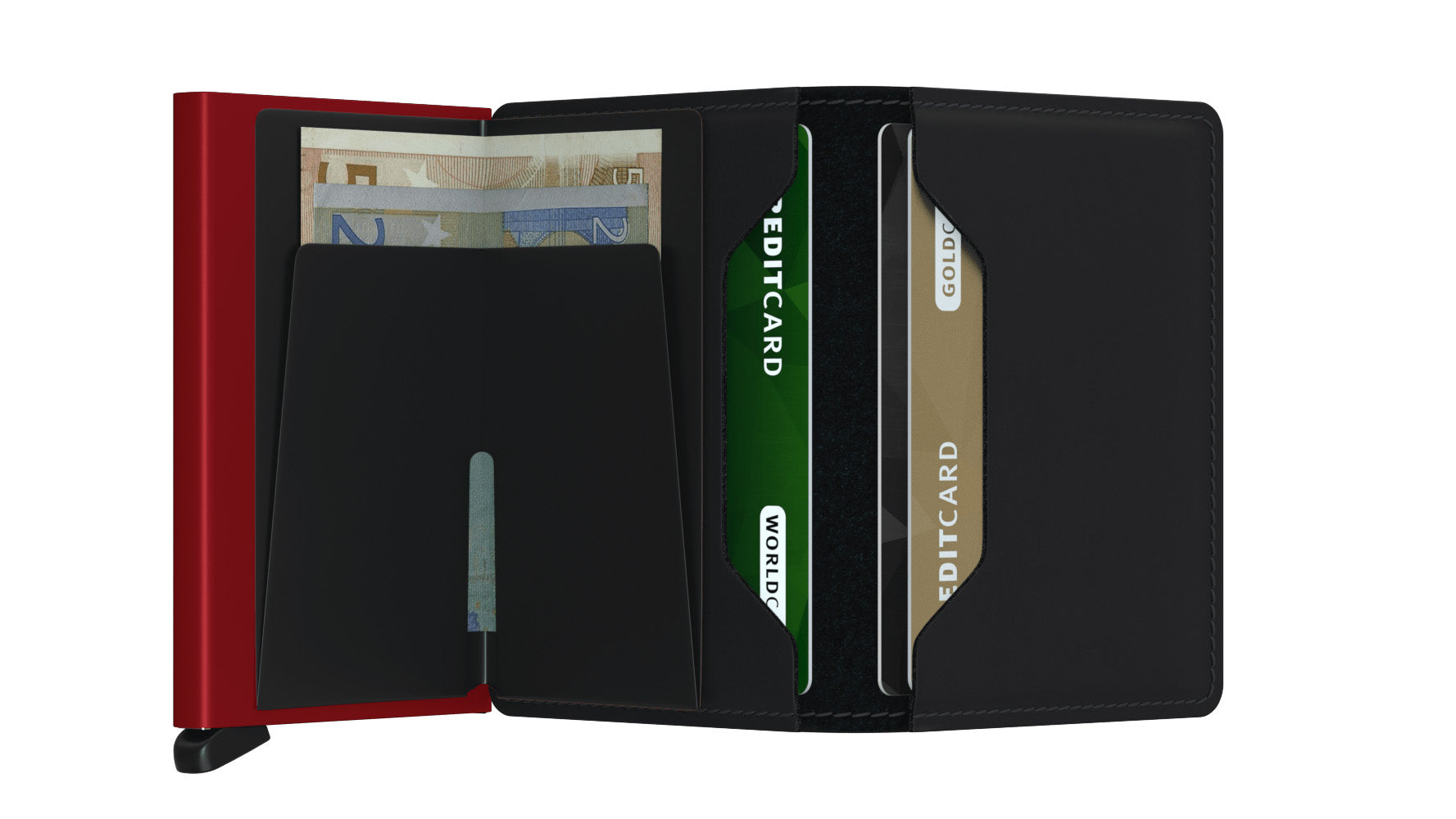 Secrid Slimwallet Matte Black & Red