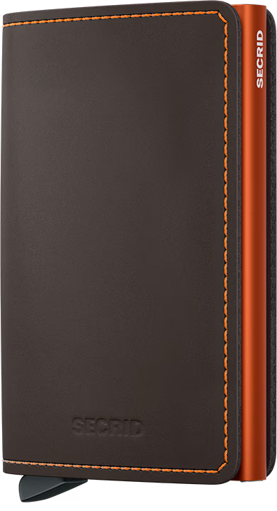 Secrid Slimwallet Matte Truffle & Orange