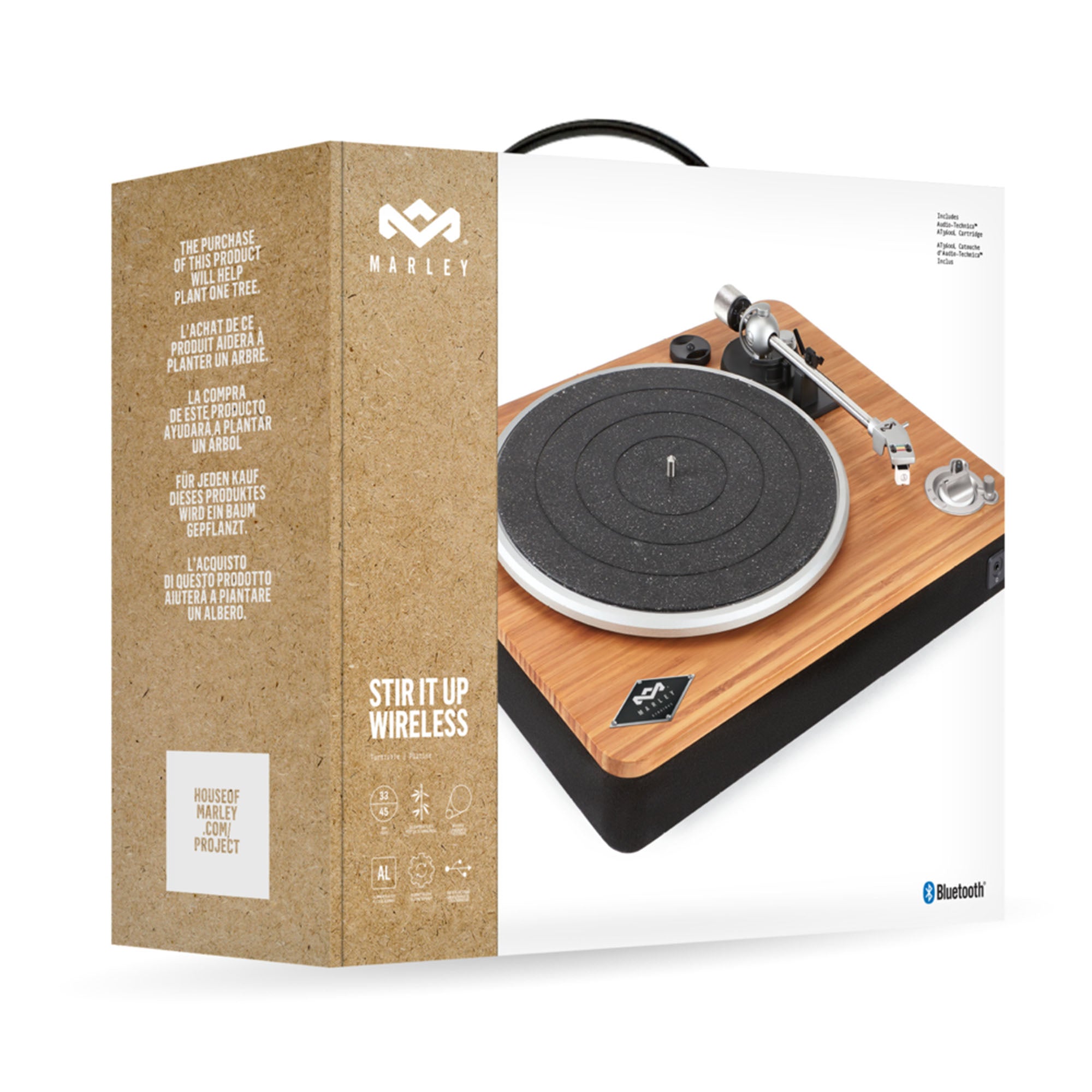 House of Marley Black Stir It Up Wireless Turntable - 15-04420