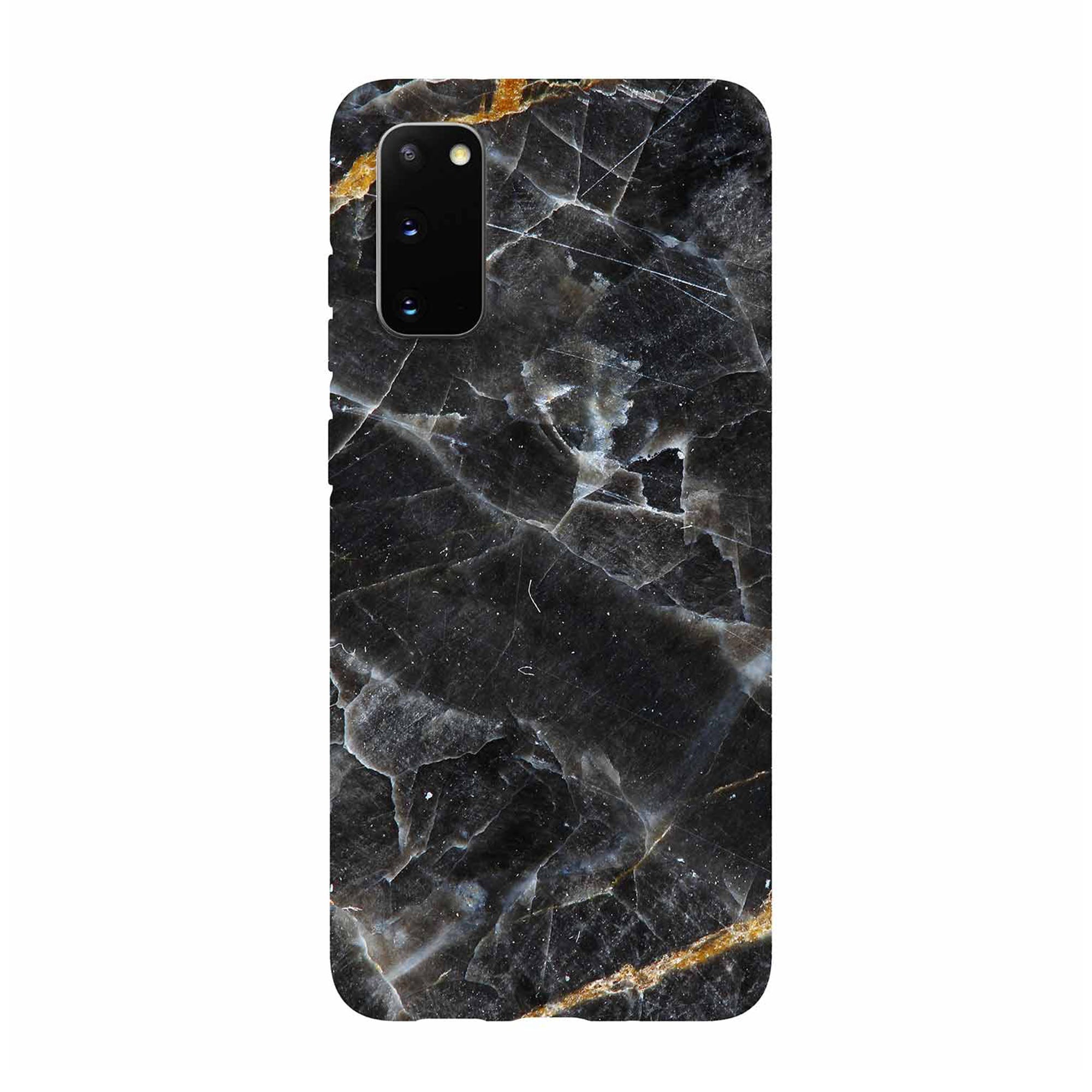 Samsung Galaxy S20 5G Uunique Black/Gold (Dark Star Marble) Nutrisiti Eco Printed Marble Case - 15-06643