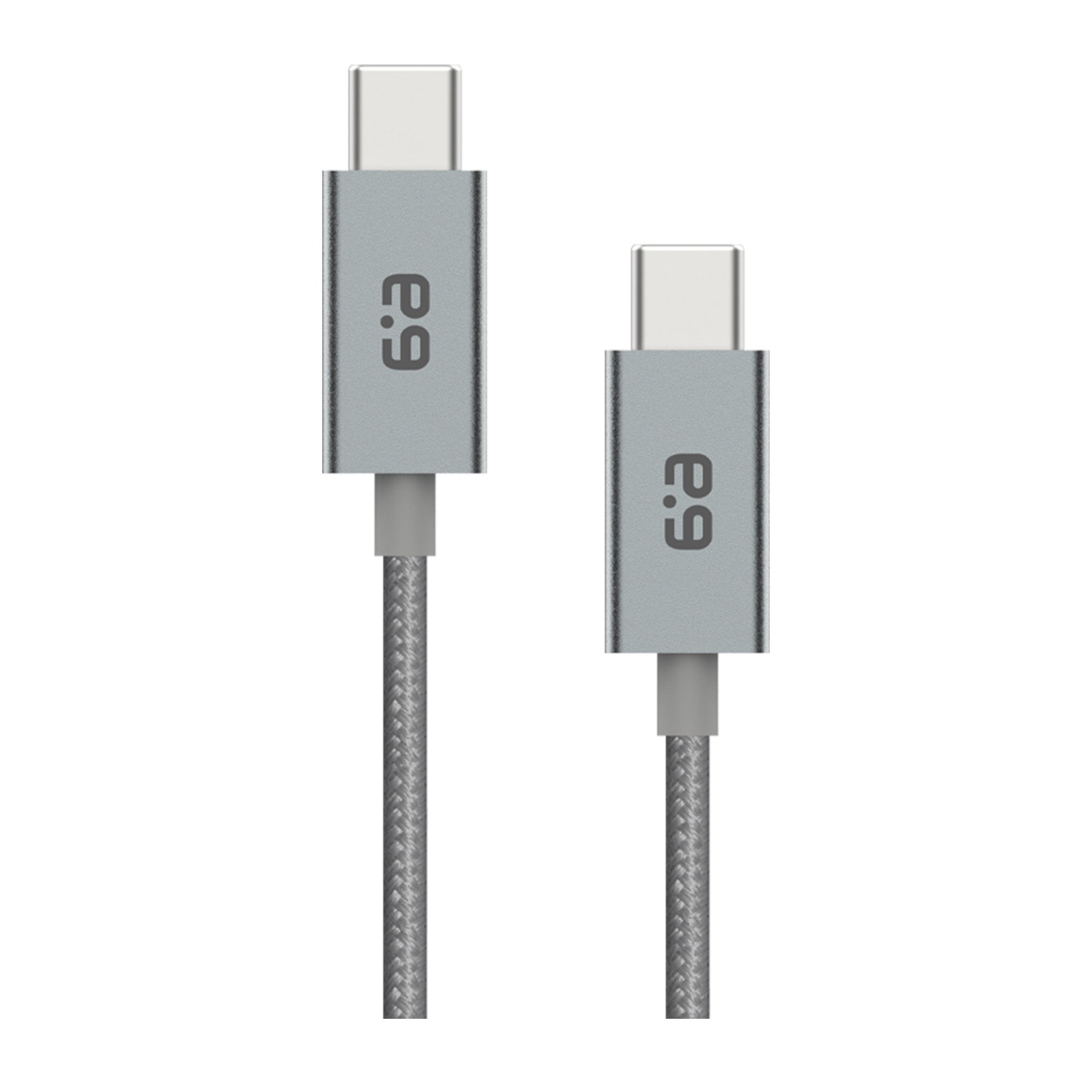 PureGear Space Grey USB-C to USB-C Braided Charge and Sync Cable (300cm) - 15-08175