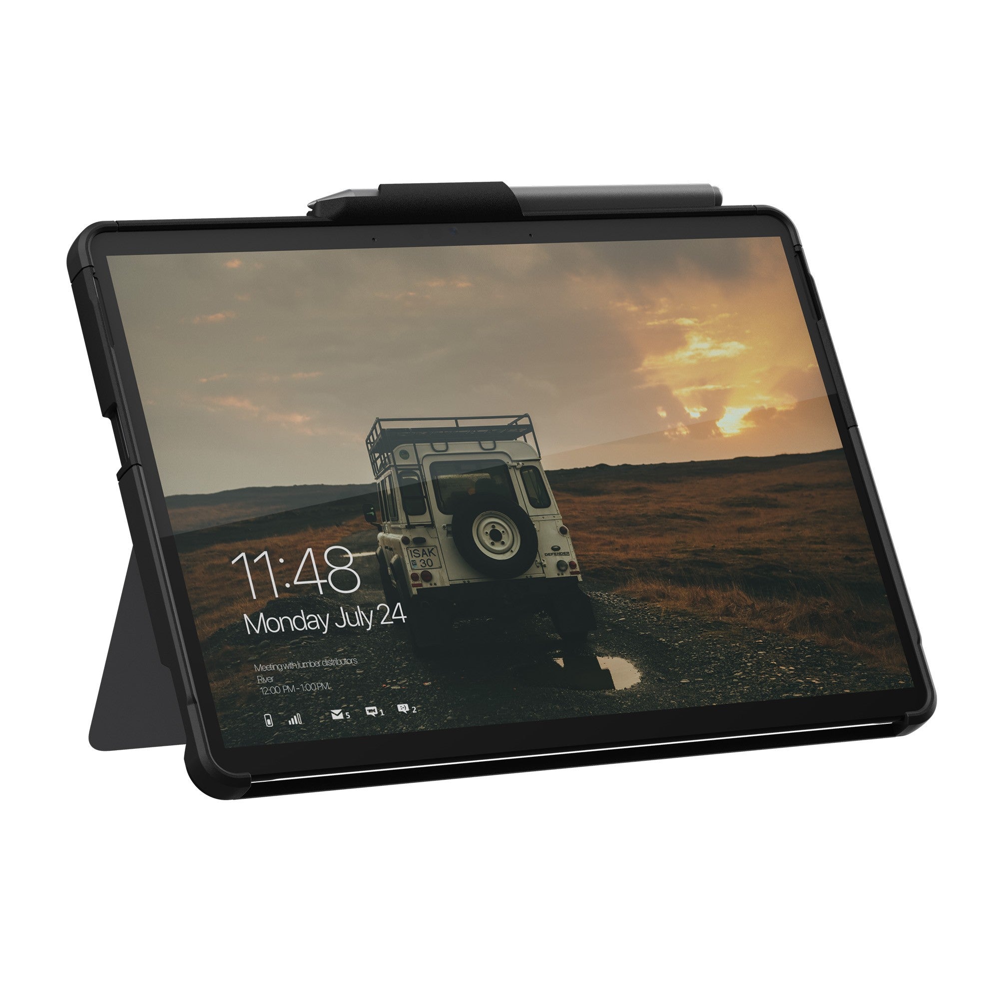 Microsoft Surface Go 3/2/1 UAG Scout Series Case w/H+S Strap - Black - 15-09949