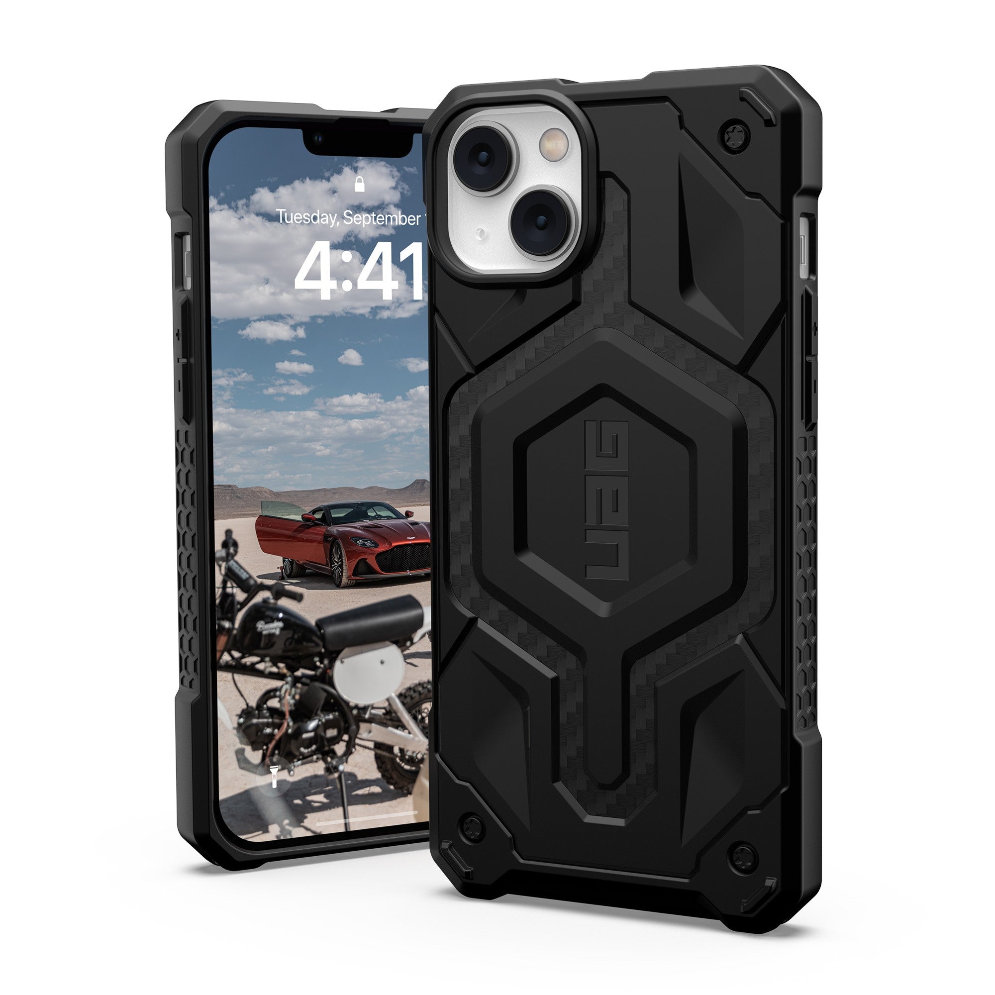 iPhone 14 Plus UAG Monarch Pro MagSafe Case - Carbon Fiber - 15-10165