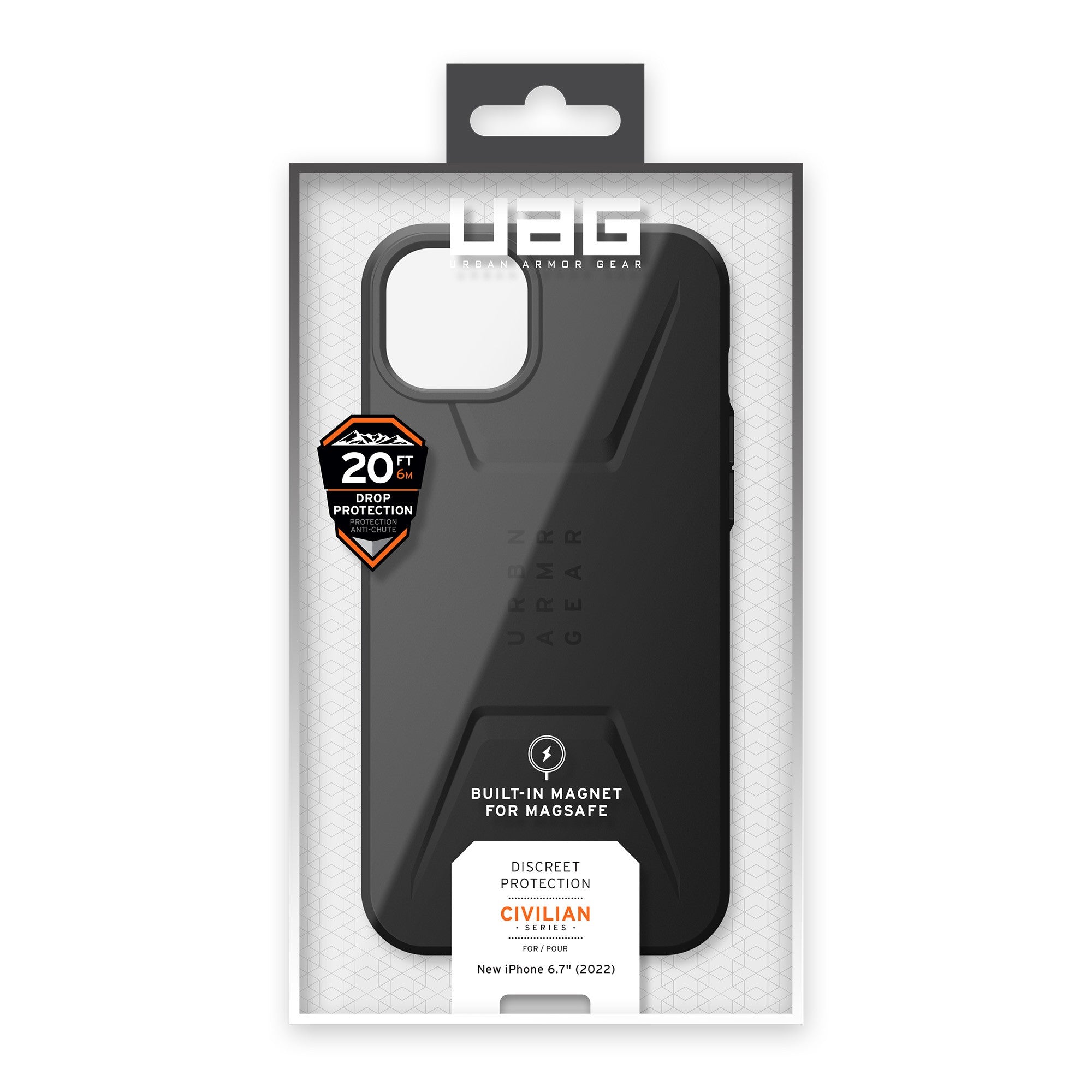 iPhone 14 Plus UAG Civilian MagSafe Case - Black - 15-10166