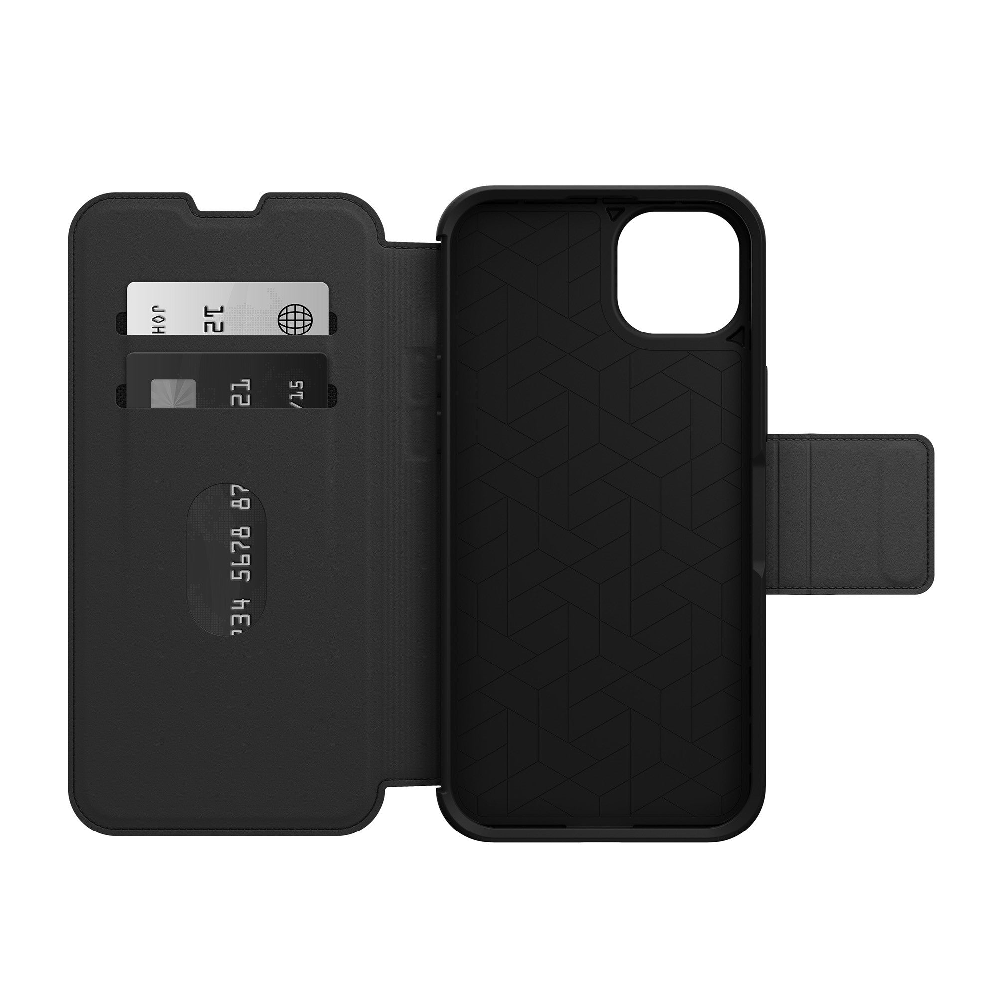 iPhone 14 Plus Otterbox Strada Leather Folio Case - Black (Shadow) - 15-10232