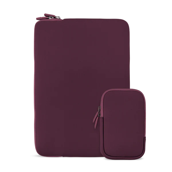 LOGiiX Vibrance Essential Sleeve with pouch 14' - Burgundy